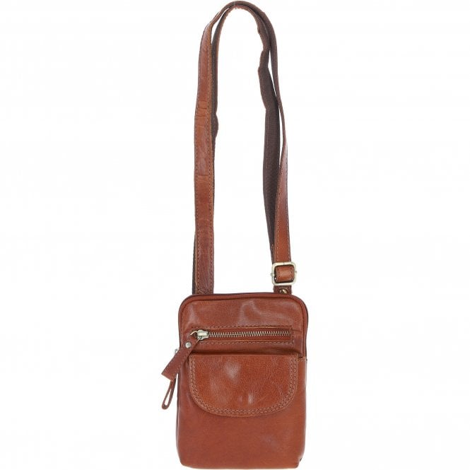 Ashwood Elegant Leather Crossbody Bag Honey: G-11