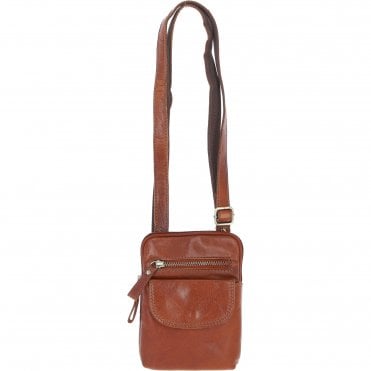 Elegant Ashwood Leather Crossbody Bag Honey: G-11
