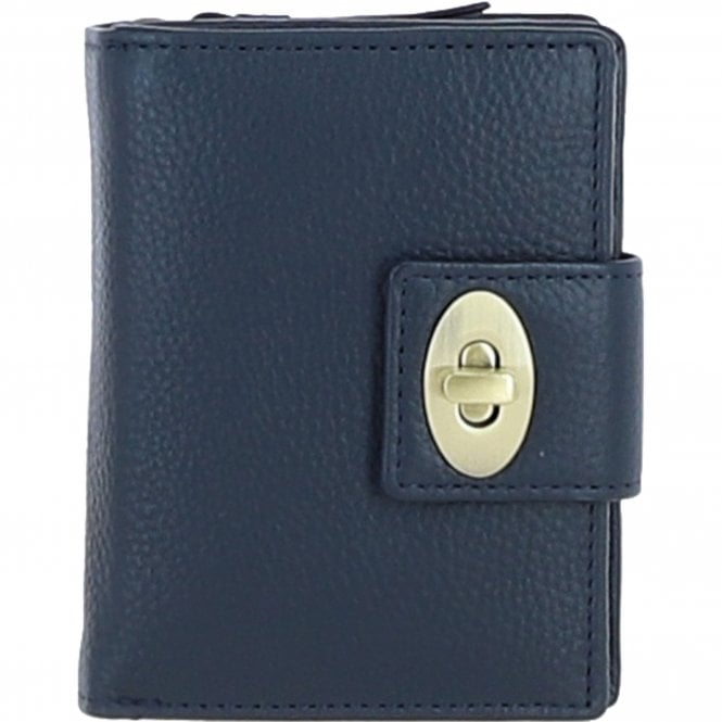 Ashwood Elegant Leather Purse Navy: Y-60
