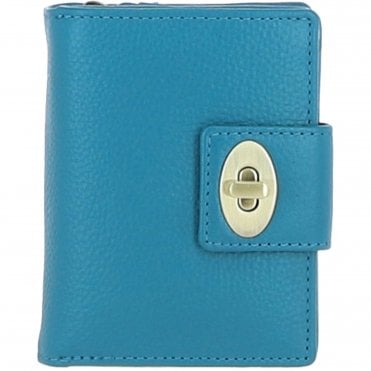 Elegant Ashwood Leather Purse Turquoise: Y-60