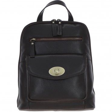 Exquisite Ashwood Leather Backpack Brown: M-85