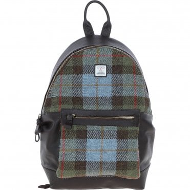 Exquisite Ashwood Leather & Harris Tweed® Cloth Large Rucksack Brown/Mcload: TW-43-01-BM