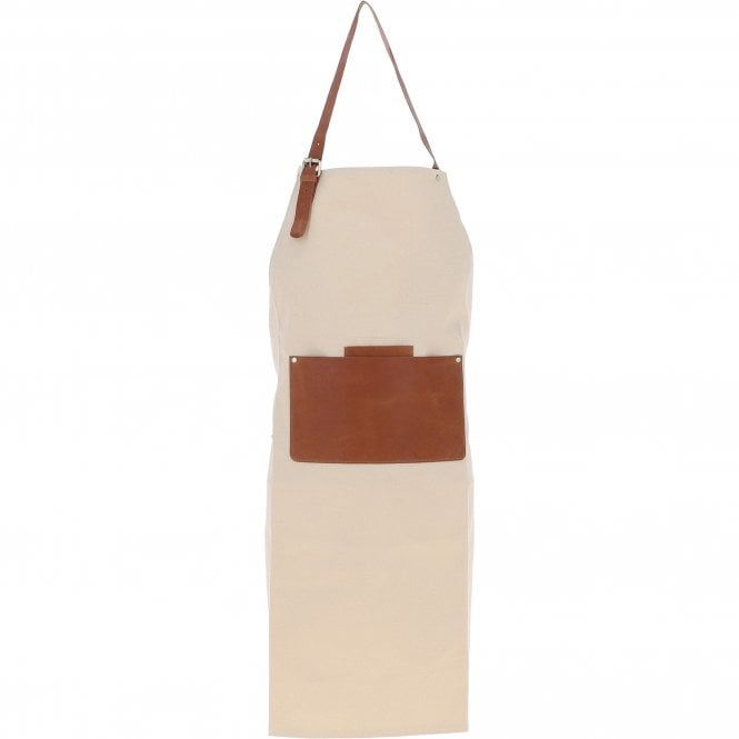 Fenland Canvas & Leather Apron Tan/cream: FEN-760