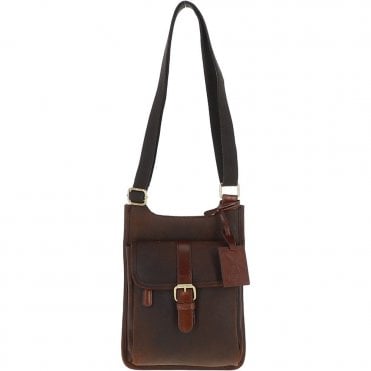 Fenland Cow Oily Leather Flight Bag Brown/Brandy Buff: FEN-782