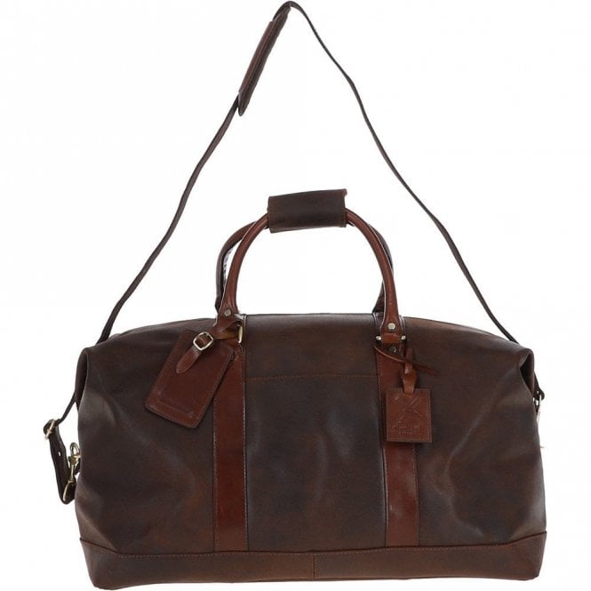 Fenland Cow Oily Leather Large Weekend Holdall Brown/Brandy: FEN-786