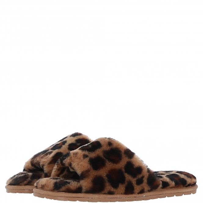 Fenland Ladies Sheepskin Sliders Leopard: Suzy