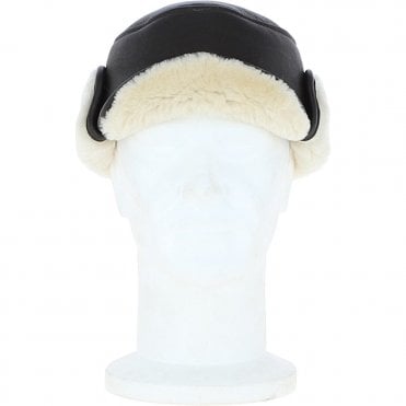 Fenland Mens Sheepskin Hunter Hat Brown: FEN-011