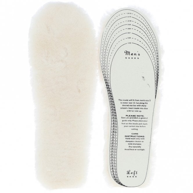 Fenland Mens Sheepskin Insoles Natural