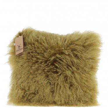 Fenland Sheepskin Cushion Straw Yellow: FF-Tibetan