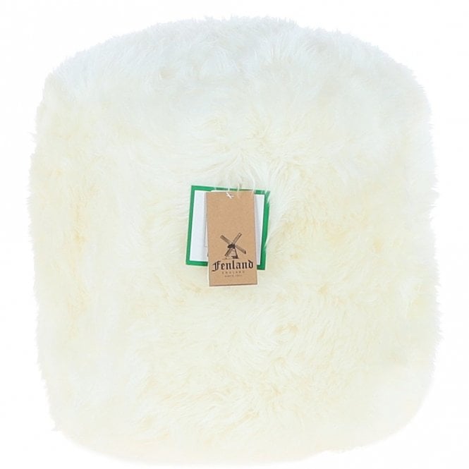 Fenland Sheepskin Pouffe Stool Ivory: FF-POUFFE