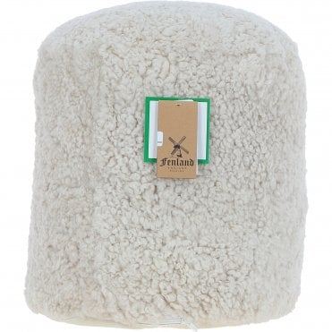 Fenland Sheepskin Pouffe Stool Natural: FF-POUFFE
