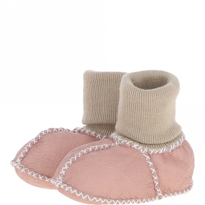 Fenland Unisex Kids Sheepskin Booties Baby Pink: Cuties