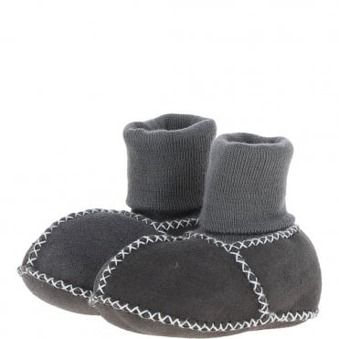 Fenland Unisex Kids Sheepskin Booties Grey: Cuties