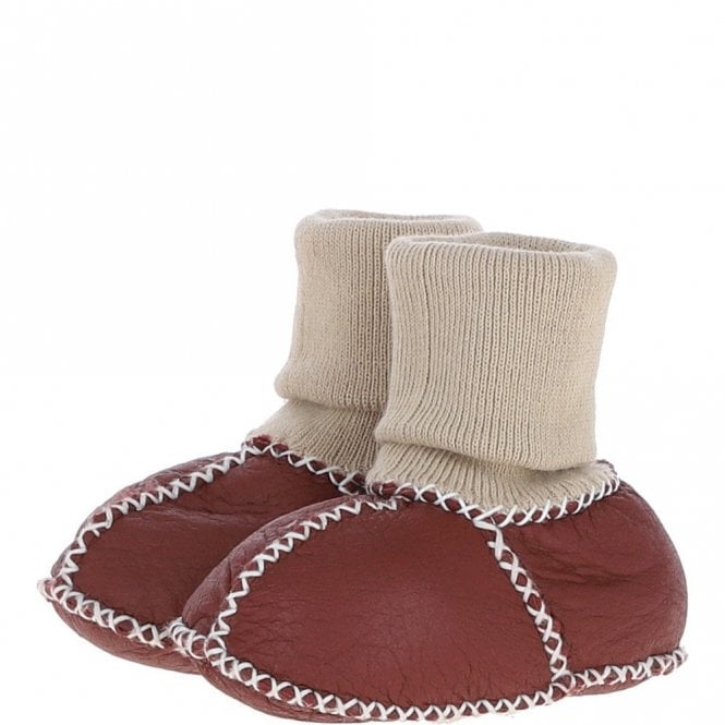 Fenland Unisex Kids Sheepskin Booties Maroon: Cuties