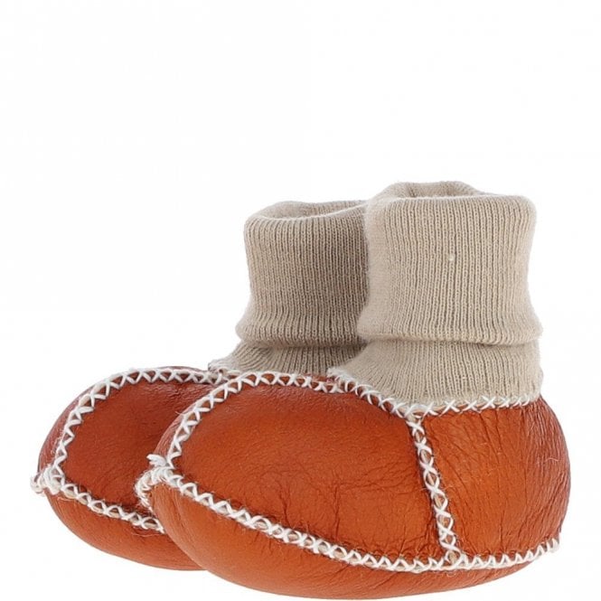 Fenland Unisex Kids Sheepskin Booties Mustard: Cuties