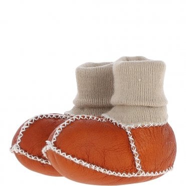 Fenland Unisex Kids Sheepskin Booties Mustard: Cuties