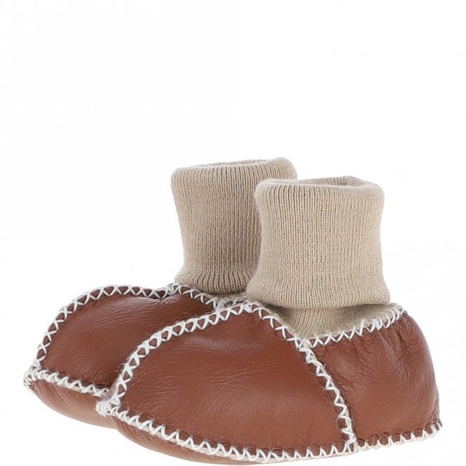 Fenland Unisex Kids Sheepskin Booties Tan: Cuties