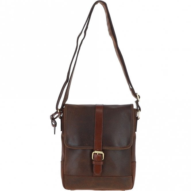 Fenland Vintage Cow Oily Leather Travel Bag Brown/Brandy: FEN-781
