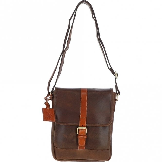 Fenland Vintage Cow Oily Leather Travel Bag Brown/Tan: FEN-781
