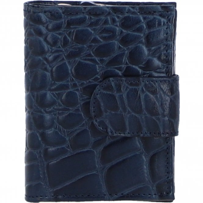 Ashwood Ladies Leather RFID Protected Purse in Navy: C-70