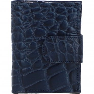 Ladies Ashwood Leather RFID Protected Purse in Navy: C-70