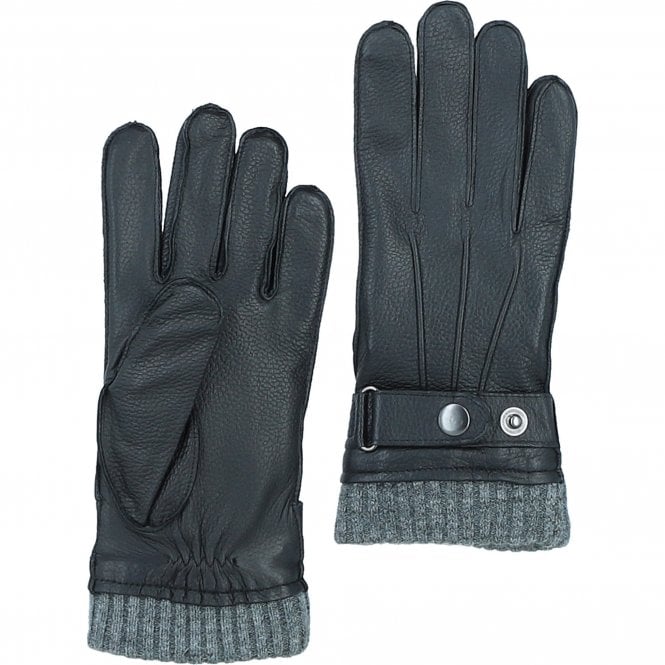 Ashwood Mens Leather Gloves Black: 501