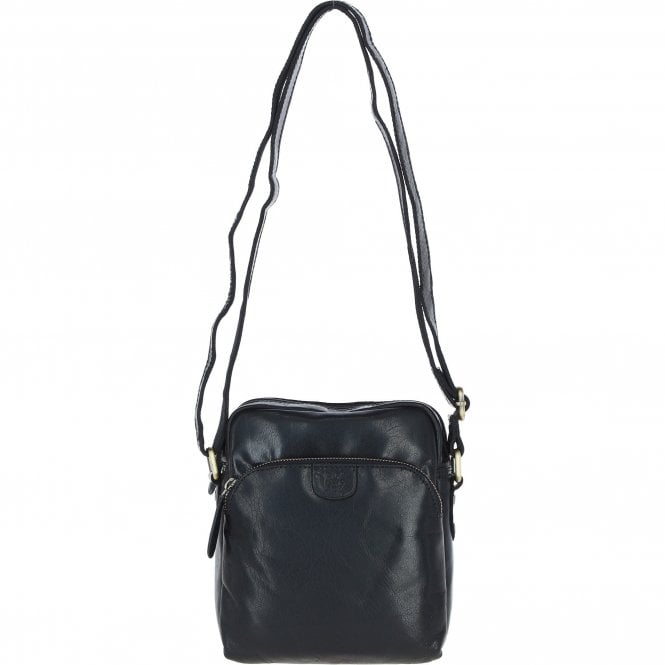 Ashwood Mens Elegant Leather Messenger Bag Black: T-79