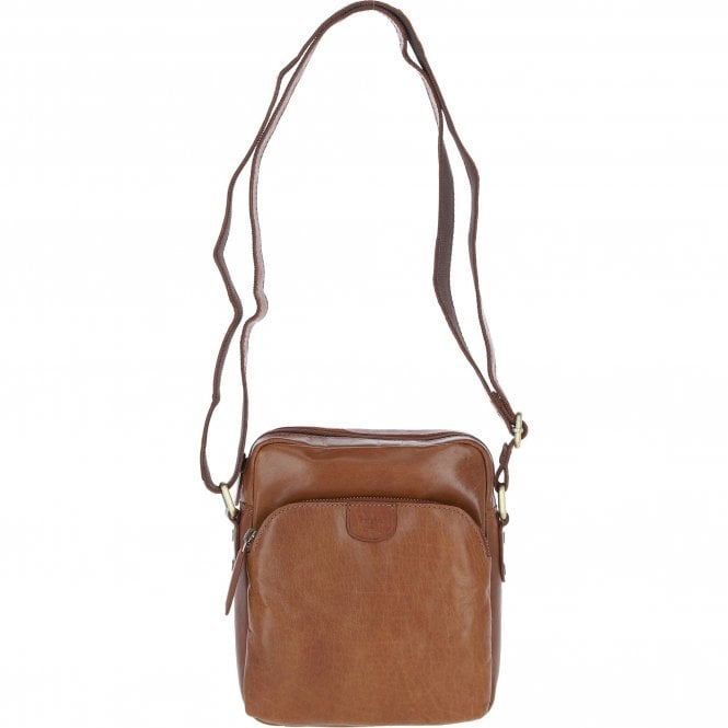 Ashwood Mens Elegant Leather Messenger Bag Honey: T-79