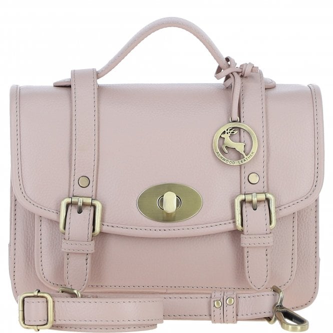 Ashwood Stylish Leather Large Satchel Bag Beige: Y-63