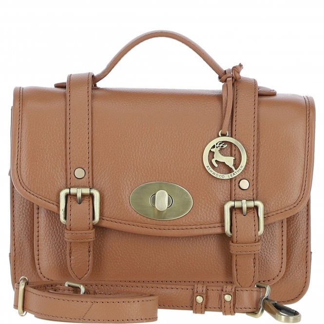Ashwood Stylish Leather Large Satchel Bag Butterscotch: Y-63