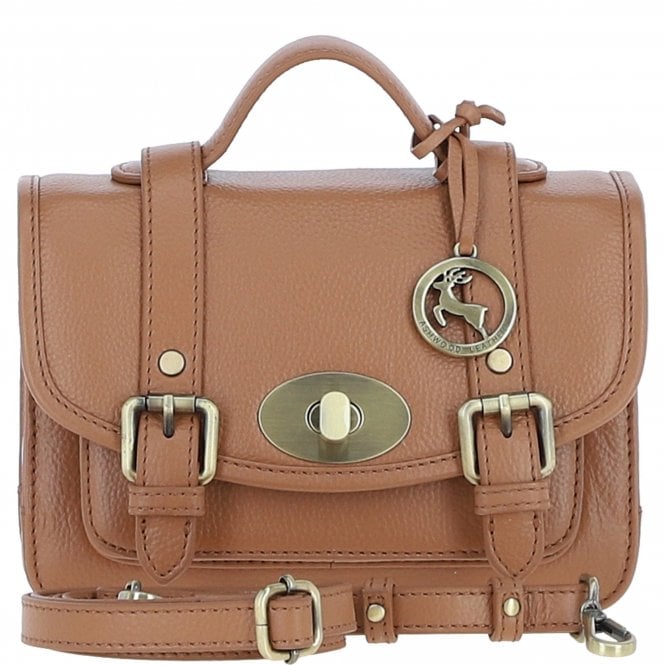 Ashwood Stylish Leather Medium Satchel Bag Butterscotch: Y-62