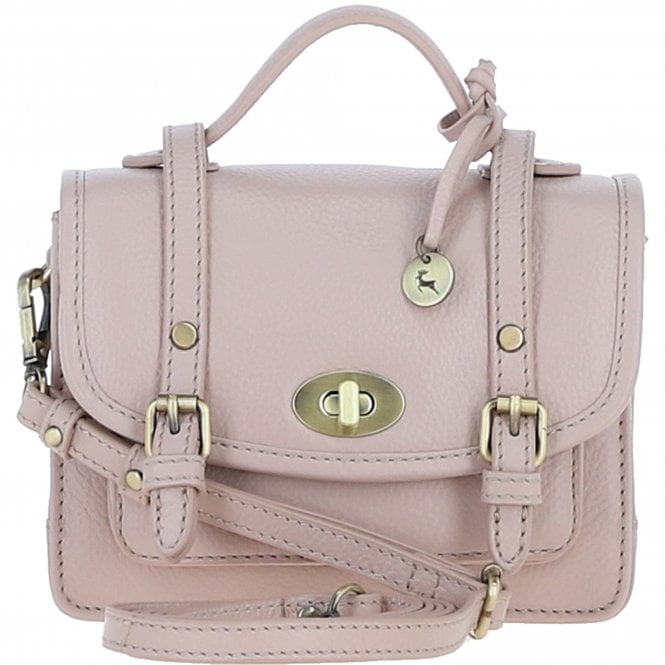 Ashwood Stylish Leather Small Satchel Bag Beige: Y-61