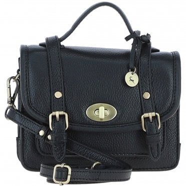 Stylish Ashwood Leather Small Satchel Bag Black: Y-61