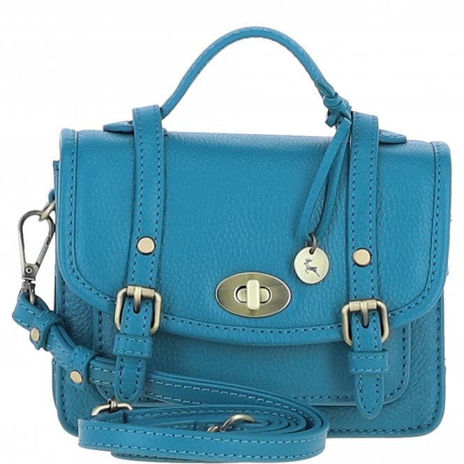 Ashwood Stylish Leather Small Satchel Bag Turquise: Y-61
