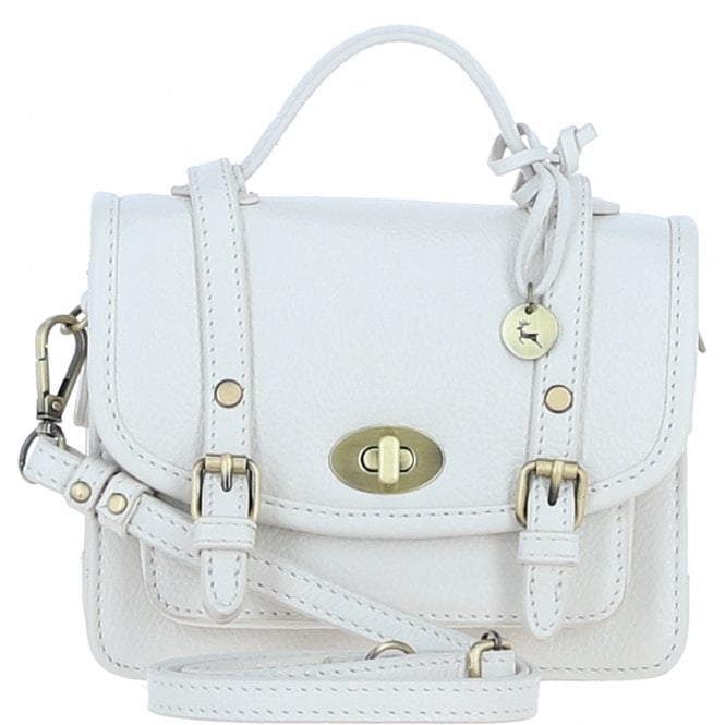 Ashwood Stylish Leather Small Satchel Bag White: Y-61