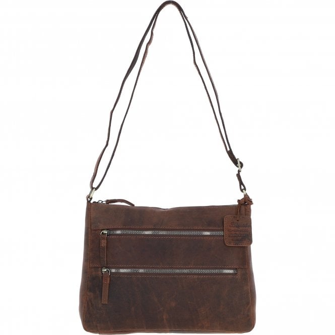 Ashwood Vintage Leather Handbag Mud/brown: Bewdley